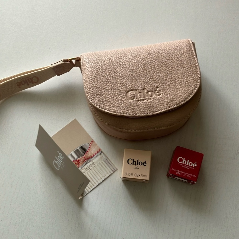 Chloe Cream Clutch Wristlet
